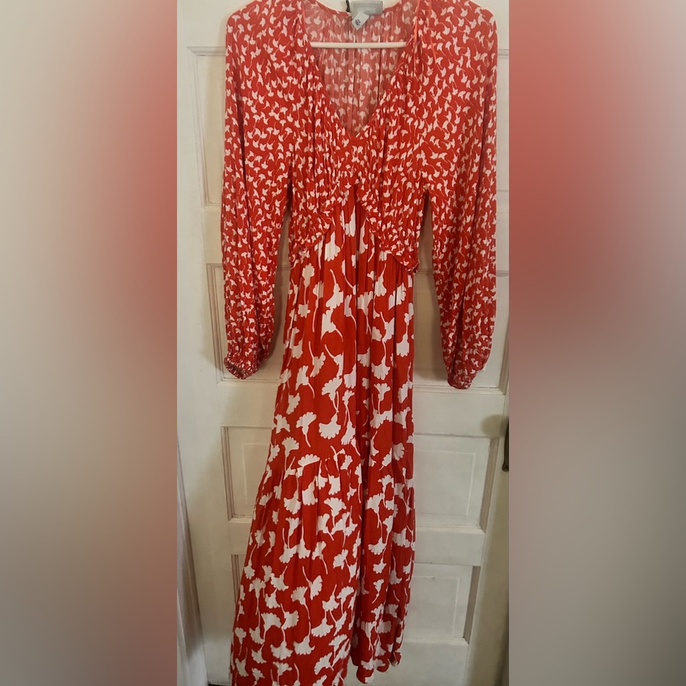 NWT Diane Von Furstenberg DVF for Target V-Neck Ginkgo Maxi Dress XXS Size 00